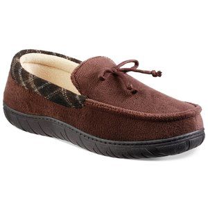 Men's Totes Memory Foam Slippers NEW Size Large 9-10 Chocolate Brown